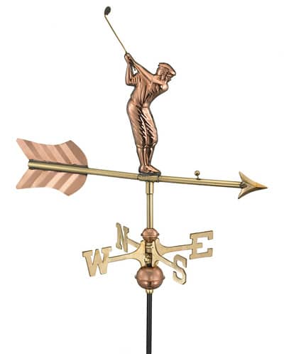 Good Directions Copper Golfer Cottage Weathervane