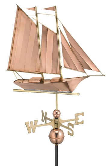Good Directions Copper Schooner Weathervane