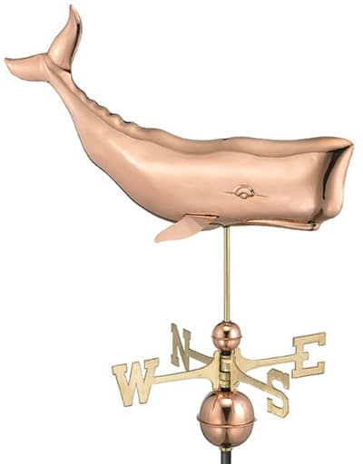 Good Directions Copper Small Whale Weathervane