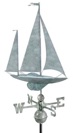Good Directions Copper Yawl Weathervane