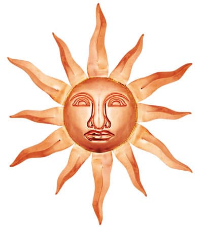 Good Directions Copper Sun Face