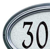 Whitehall Address Plaques Granite Pewter Black