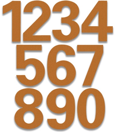 HouseArt Rust Colored bFuller House Numbers