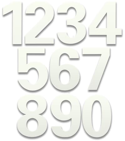 HouseArt Marshmallow White bFuller House Numbers