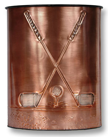 Hentzi Golf Clubs Copper Waste Basket