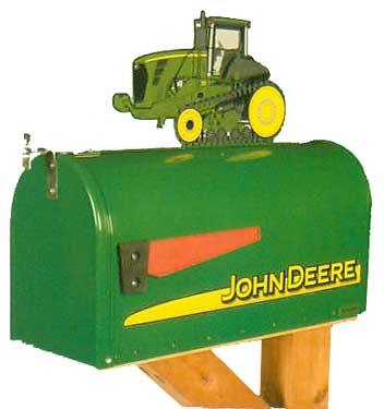John Deere Track Tractor Novelty Mailbox