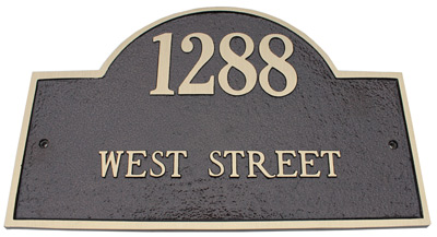 Majestic Solid Brass Arch Marker Address Plaques Product Image