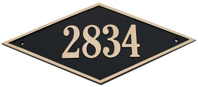 Majestic Solid Brass Diamond Address Plaques Product Image