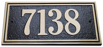 Majestic Solid Brass Large Double Border Address Plaques Product Image