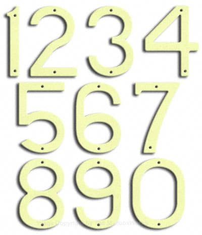 Large Brilliant White House Numbers by Majestic 10 Inch Product Image