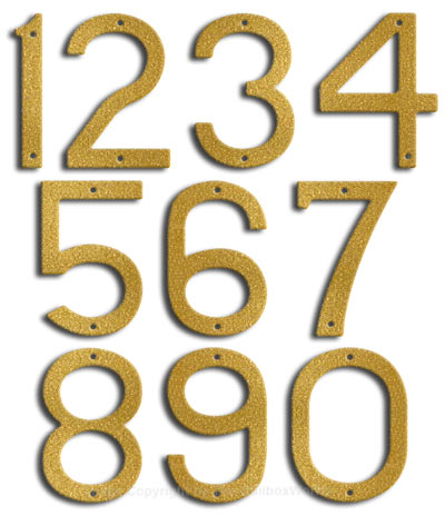 Large Gold House Numbers by Majestic 10 Inch Product Image