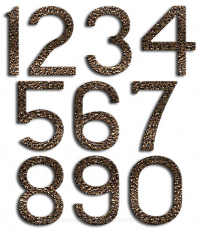 Large Gold Vein House Numbers by Majestic 10 Inch Product Image