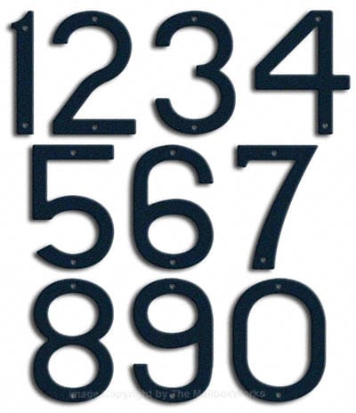 Large Navy Blue House Numbers by Majestic 10 Inch Product Image