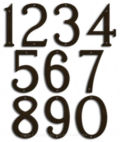 Medium Bronze House Numbers by Majestic 8 Inch Product Image