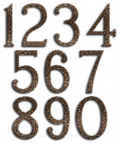 Medium Gold Vein House Numbers by Majestic 8 Inch Product Image