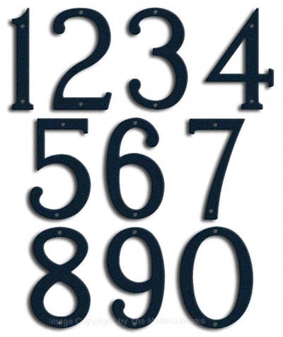 Medium Navy Blue House Numbers by Majestic 8 Inch Product Image