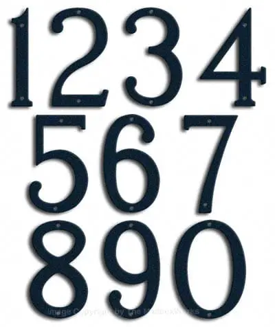 Medium Navy Blue House Numbers by Majestic 8 Inch Product Image
