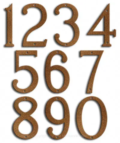 Medium Rust House Numbers by Majestic 8 Inch Product Image