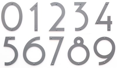 Majestic 6 Inch Silver Noble House Numbers