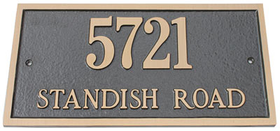 Majestic Solid Brass Rectangle Address Plaques Product Image