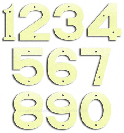 Small Brilliant White House Numbers by Majestic 5 Inch Product Image