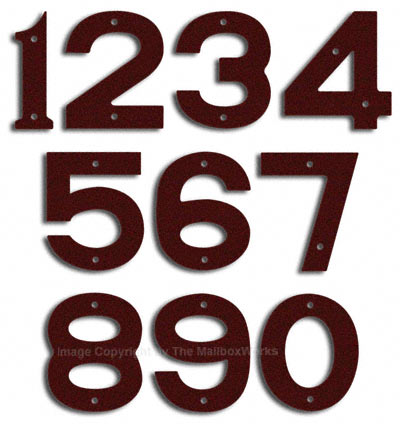 Small Burgundy House Numbers by Majestic 5 Inch Product Image