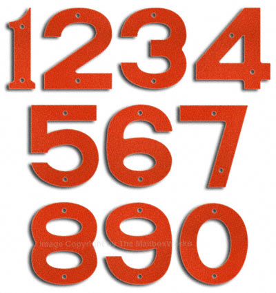 Small Ruby Red House Numbers by Majestic 5 Inch Product Image