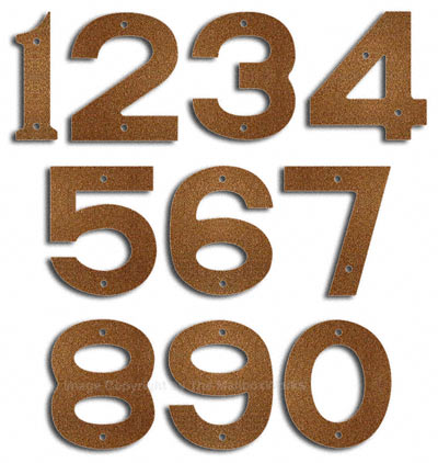 Small Rust House Numbers by Majestic 5 Inch Product Image