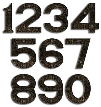 Small Silver Vein House Numbers by Majestic 5 Inch Product Image