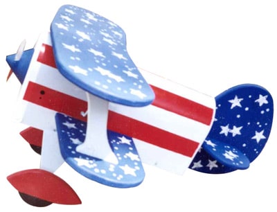 Patriotic Bi-Plane Novelty Mailbox