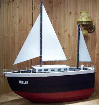 Sail Boat Novelty Mailbox