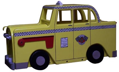 NY Yellow Checker Taxi Novelty Mailbox
