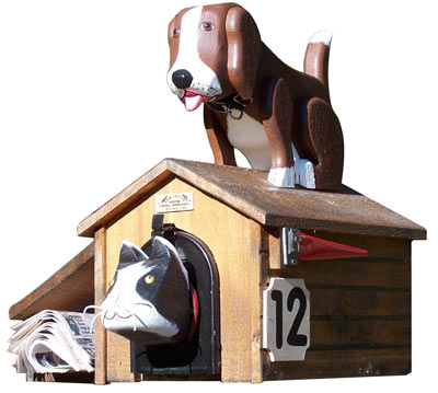 Woodendipity Style Cat House Novelty Mailbox