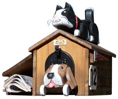 Woodendipity Style Dog House Novelty Mailbox