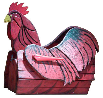 Woodendipity Style Bantam Rooster Novelty Mailbox