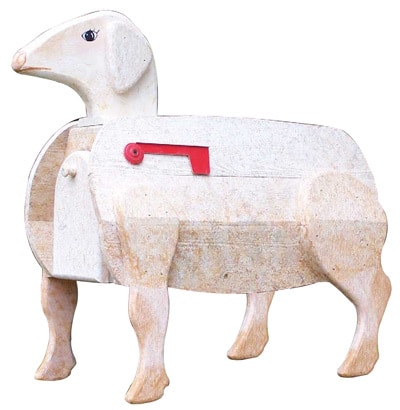 Woodendipity Style Sheep Novelty Mailbox