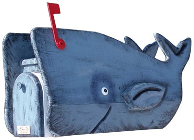 Woodendipity Style Whale Novelty Mailbox