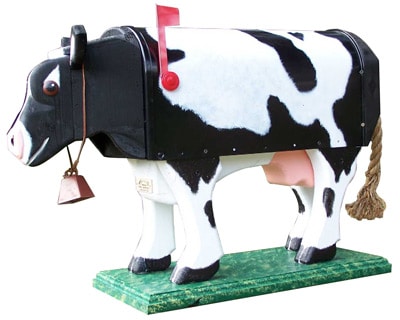 Woodendipity Style Cow Novelty Mailbox
