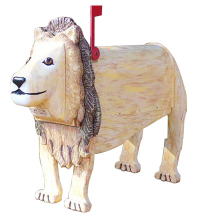 Woodendipity Style Lion Novelty Mailbox