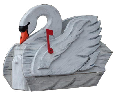 Woodendipity Style Swan Novelty Mailbox
