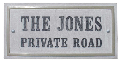 QualArc Chesterfield Rectangle Crushed Stone Address Plaque Product Image