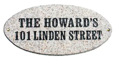 QualArc Rockport Oval Granite Address Plaque Product Image