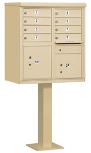 Salsbury 8 Door CBU Mailbox Sandstone