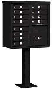 Salsbury 12 Door CBU Mailbox Black