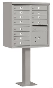 Salsbury 12 Door CBU Mailbox Gray