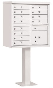 Salsbury 12 Door CBU Mailbox White
