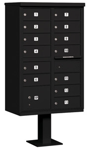 Salsbury 13 Door CBU Mailbox Black