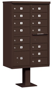 Salsbury 13 Door CBU Mailbox Bronze