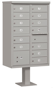 Salsbury 13 Door CBU Mailbox Gray