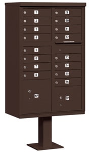 Salsbury 16 Door CBU Mailbox Bronze
